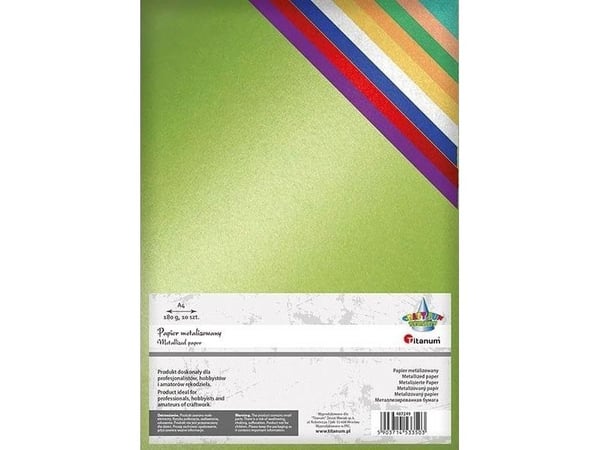 Titanum metallisert papir A4 10 farger 180 g