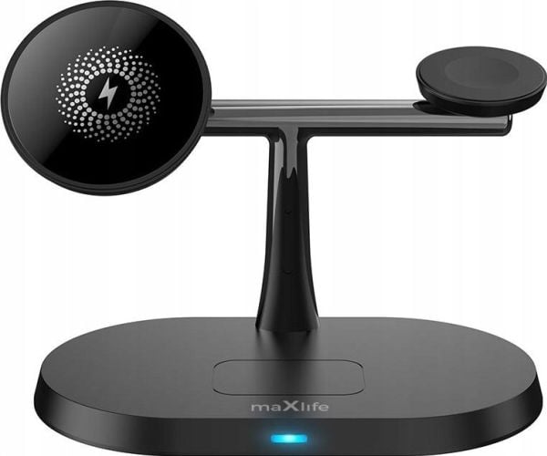 MaxLife trådlös laddare 3-i-1 15W, svart (MXWC-03)