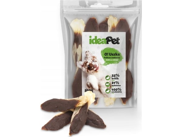 IdeaPet IDEAPET 500g uszka kanin med oksekjøtt