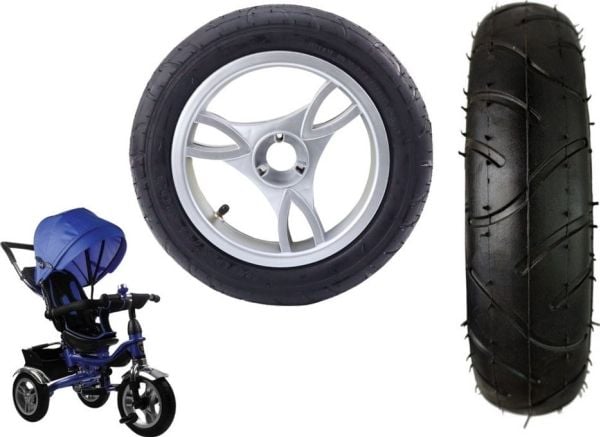 LeanToys Plasthjul med gummidekk (oppblåsbart) PRO600 foran LeanToys Plasthjul med gummidekk (oppblåsbart) PRO600 foran
