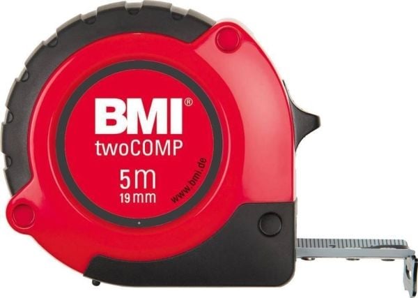Båndmått BMI twoComp 8 m med fastställning
