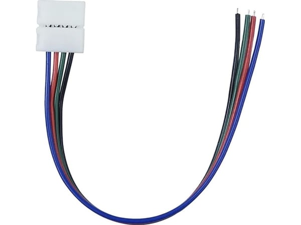 Orno LED RGB-klemme 10 mm, ensidig, med kabel