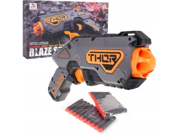 1DEA.me Blaze Storm Manipuloitu ase lapsille 8+ Harmaa + 20 turvallista luotia + jousimekanismi