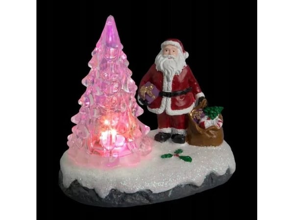 Fééric LED-juledekor stroik med nisse ved juletre