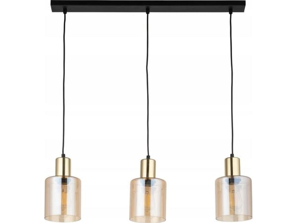 TKKRYWULT hengelampe TK Lighting Sierra 6666 hengelampe overheng 3x15W E27 rav/gull
