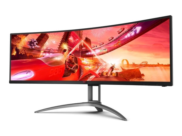 AOC Gaming AG493UCX2 - AGON Series - LED-skjerm - gaming - kurvet - 49" (48.8" synlig) - 5120 x 1440 Dual Quad HD @ 165 Hz - VA - 550 cd/m² - 3000:...