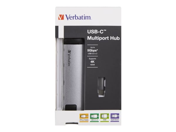 Verbatim - Dokkingstasjon - USB-C - HDMI - 1GbE
