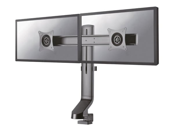 Neomounts FPMA-D860D - Monteringssats - fullständig rörelse - för 2 LCD-bildskärmar - svart - skärmstorlek: 10"-27" - klämma, monterbar, skyddshyls...