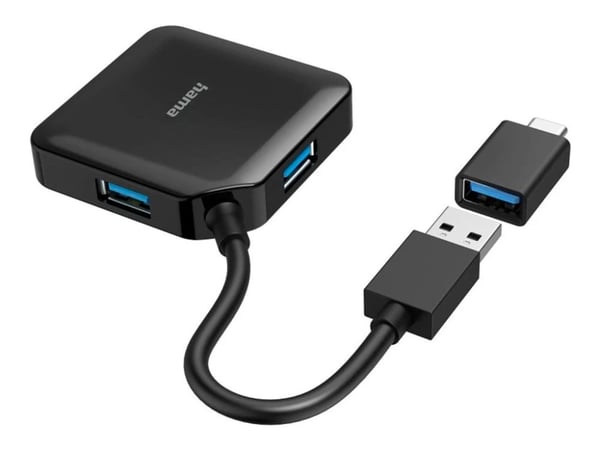 Hama - Hub - 4 x USB 3.2 Gen 1 - stasjonær