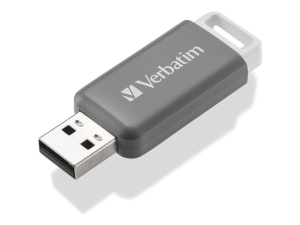 Verbatim DataBar - USB-flashstasjon - 128 GB - USB 2.0 - grå