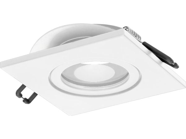 Orno DARI S dekorasjonsramme til innfelt punktbelysning MR16/GU10 maks 50W kvadrat hvit IP44