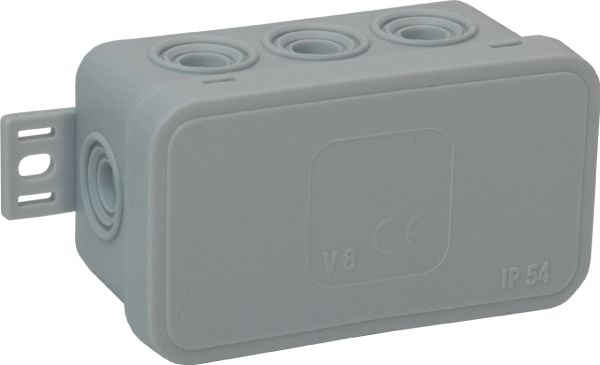Orno Box n/t CLICK, IP54, 8 läpivientiä, 80x45x41mm, harmaa, 100 kpl.