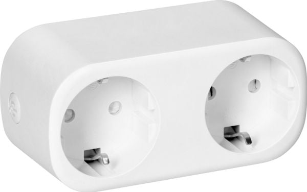 Orno Wireless kaksinkertainen Tuya Smart Wi-Fi-jakajalaite, Schuko, valkoinen