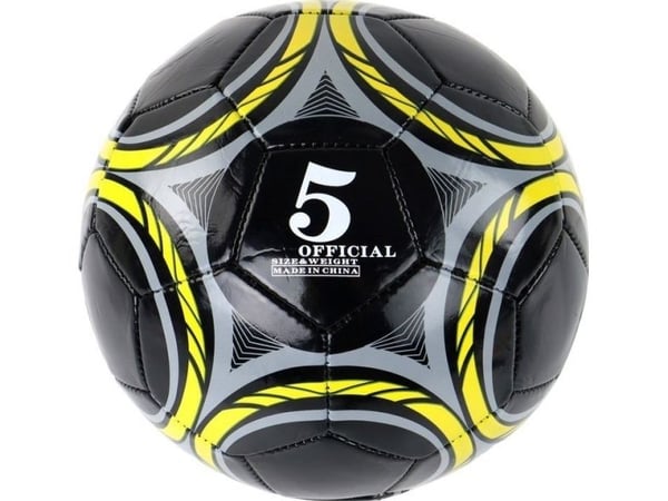LeanToys svart fotballball 24 cm Str 5