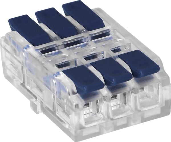 Orno kopplingsplint snabbkoppling 3-ledare dubbelsidig för valfri ledning 0,75-4 mm² IEC 250V/32A (50 st.)
