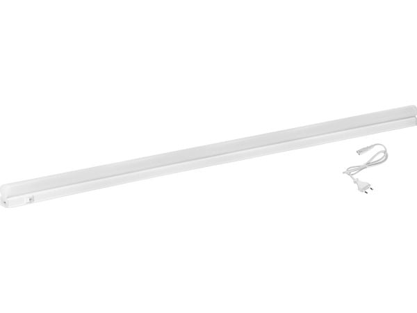 Orno ASTAR LED 12W lineær underskapsarmatur med gjennomgående strømtilkobling, 1080 lm, 4000K, 2-pins plugg, gjennomkoblingskoblinger, ON/OFF