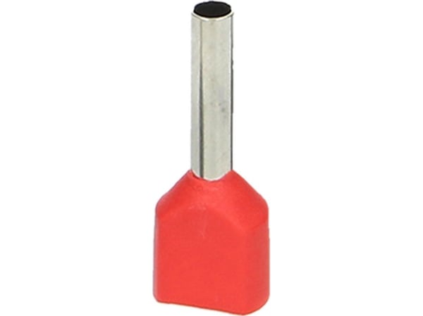 Orno Eristetty kaksoisholkki, poikkileikkaus enintään 1mm?, kupariholkin pituus 10mm, 100 kpl.