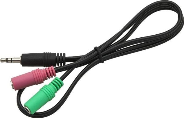 AV-adapter Blow 3424# 3,5 mm plugg til 2x 3,5 mm uttak 1,5 m