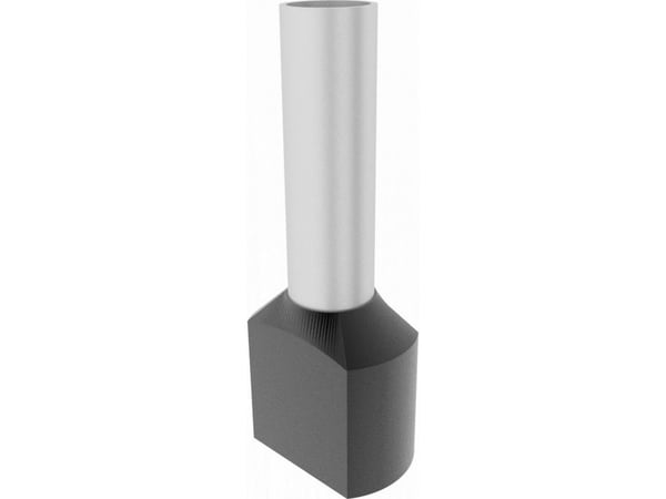 Elpromet 100 st 2x1,5/8 mm isolerad kabelsko (hylsa), dubbel, svart TE1508 Elpromet 0361