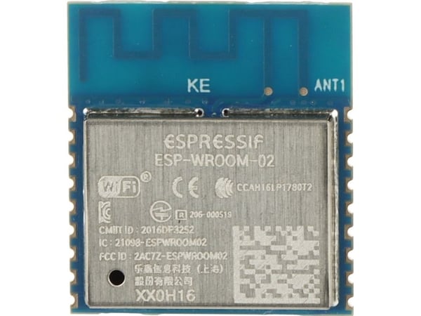 Nettverksterminal Espressif Wi-Fi-modul MODUL WI-FI ESP-WROOM-02 ESP8266EX Espressif