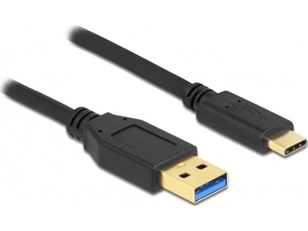 Delock - USB-kabel - 24 pin USB-C (hann) til USB-type A (hann) - USB 3.2 Gen 1 - 3 m - svart