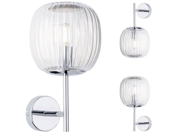 Vegglampe Paulmann RUYA E14 maks. 20W IP44 230V krom / glass