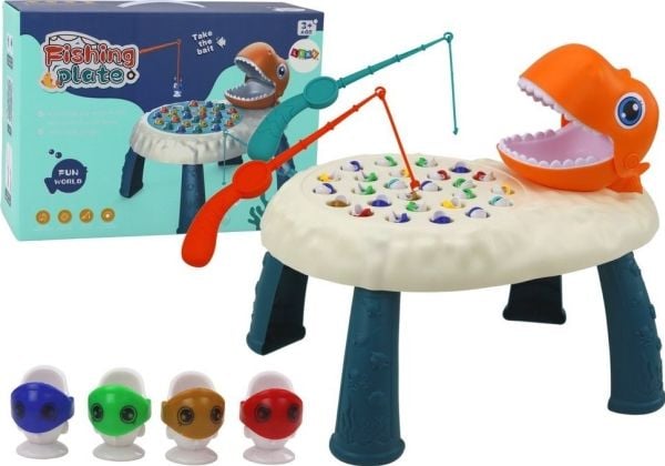 LeanToys Fish Catching Arcade pelipöytä Dinosaurus Oranssi