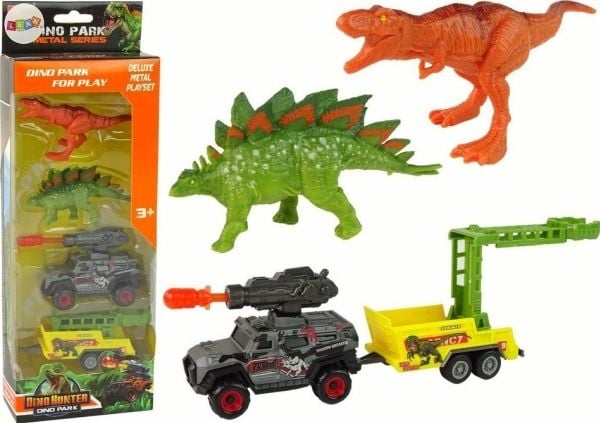 LeanToys Dinosaurukset auto raketti perävaunu