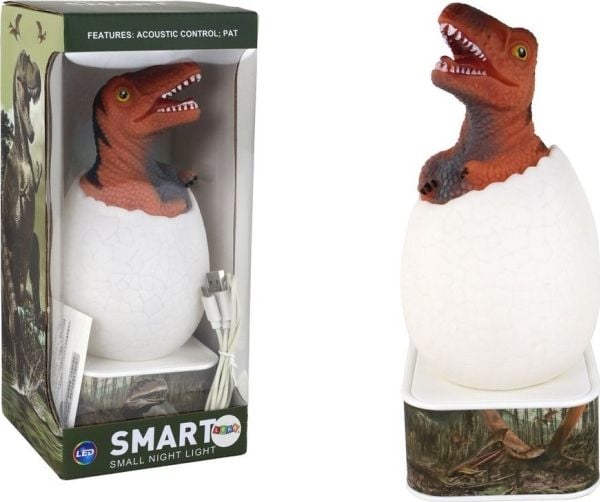LeanToys Dinosaur Egg Lamp LED Micro USB Red T-Rex