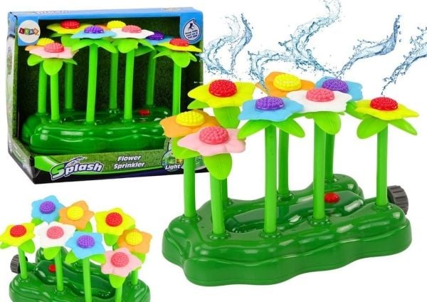 LeanToys hageleketøy vannblomster sprinkler fontene til barn (belysning)