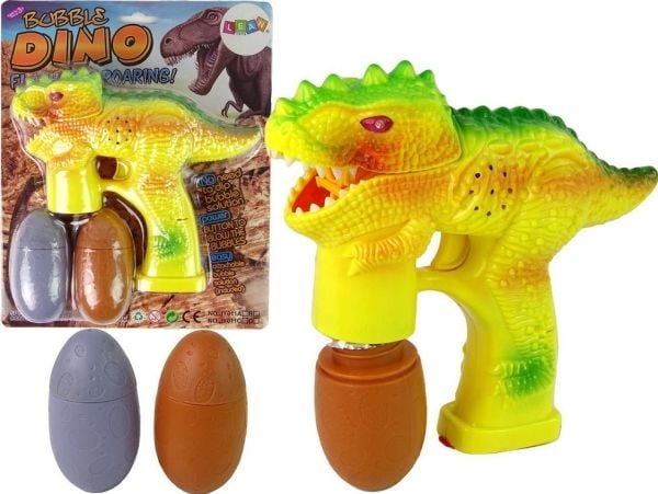 LeanToys såpebobler dinosaur væske - egg gul