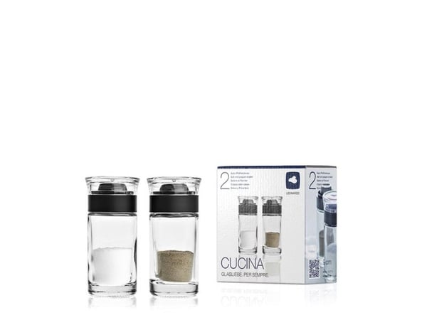 LEONARDO Cucina, Salt- og pepperbøssesett, Gjennomsiktig, CUCINA, 40 ml, 4,3 cm, 43 mm