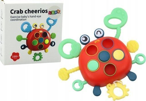 LeanToys Sensory Crab Interaktiivinen kasvatuksellinen vauvan lelu Teether Teether LeanToys Sensory Crab Interaktiivinen kasvatuksellinen vauvan lelu Teether Teether