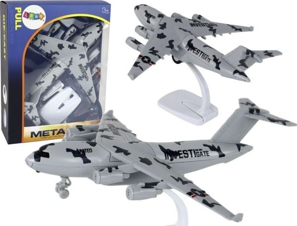 LeanToys fly grå militær moro UNITED, figur HW-605