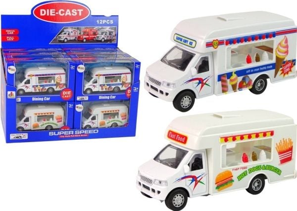 LeanToys autocamper iskiosk fast-food reiselager, 2 modeller