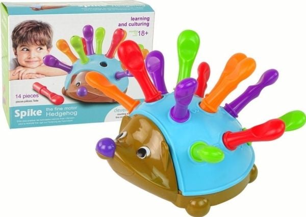 LeanToys tungen puslespill blå fargerike pigger (15997) LeanToys tungen puslespill blå fargerike pigger (15997)