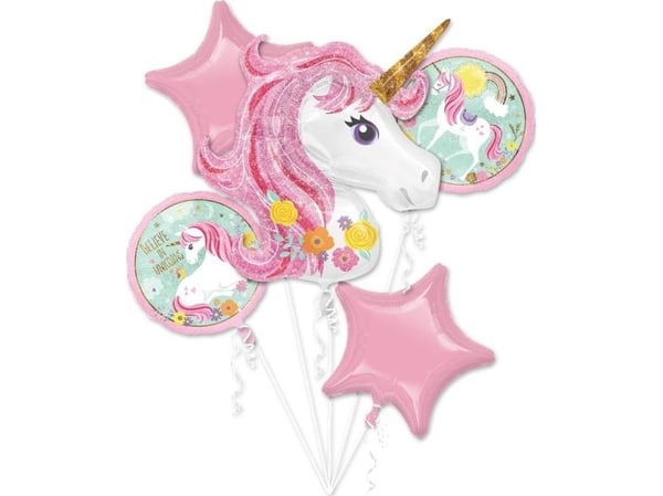 AMSCAN Unicorn folieballongbukett - 1 sett. universell