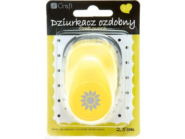 Dekorativ stanse 2,5 cm solsikke