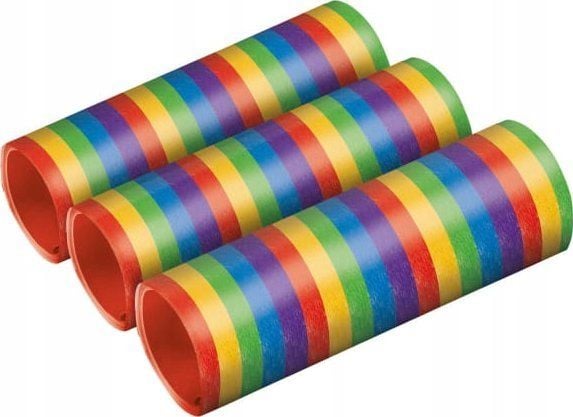 AMSCAN Metallic streamers "Bright Rainbow" 7mm x 4m 3 stk 9905008