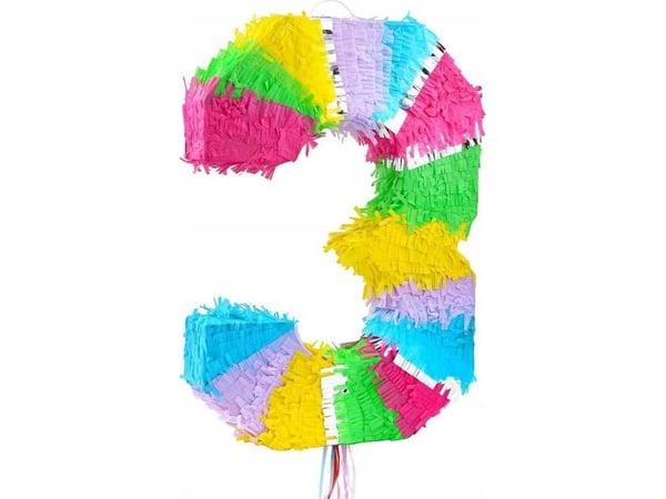 GoDan piñata numero 3 pastelli 50x35x7.5cm