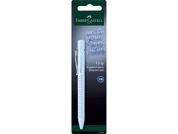 Faber-Castell 243995, Klips, Uttrykkbar kulepenn med hengefeste, Gjenfyllbar, Blå, Ekstra fet