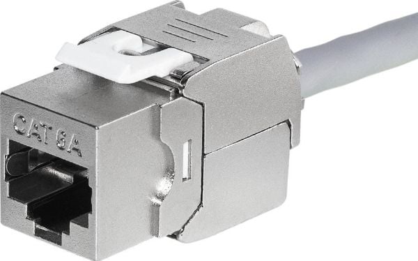 Netrack Keystone Jack Module - Modulaarinen liitinmoduuli - CAT 6a - FTP - RJ-45 - hopea - hopea