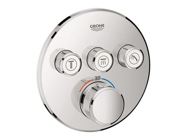 GROHE 29121000, Badekar og dusj, Roterende ventiler, Metall, Kromfarget