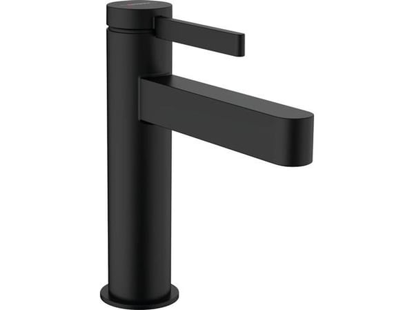 hansGrohe Finoris 1-grebs håndvaskarmatur 110 med løft-op bundventil mat sort