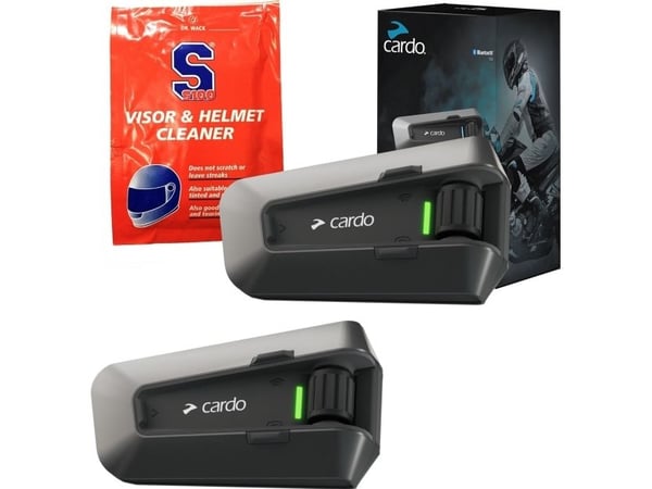 Cardo PT200101, 2 kanaler, 1600 m, -20 - 55 °C, Sort, CE IC/FCC SIG BT TELEC UKCA, 13 timer