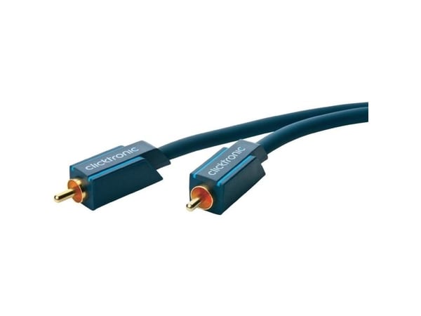 ClickTronic 3m äänikaapeli, RCA, käsiliitin, RCA, käsiliitin, 3 m, sininen