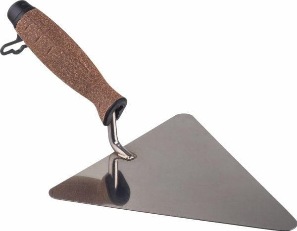 AWTools trekantet rustfri fil 180 mm håndtak med kork