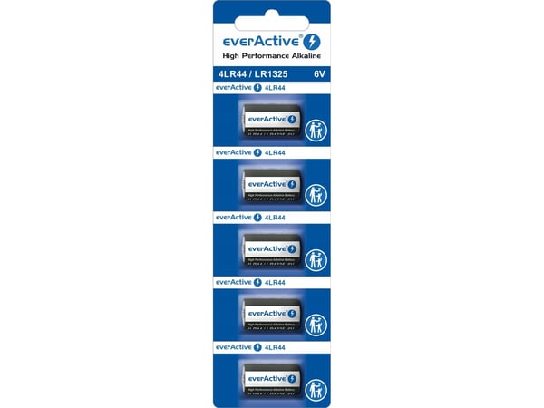 EverActive 4LR44 / LR1325 / 544A alkalisk batteri - blisterpakning med 5 stk.