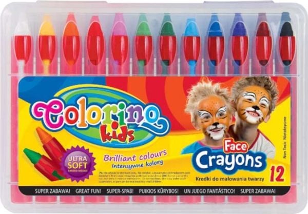 COLORINO KIDS dekorationstavlor/kreidestift 12 färger 32650PTR