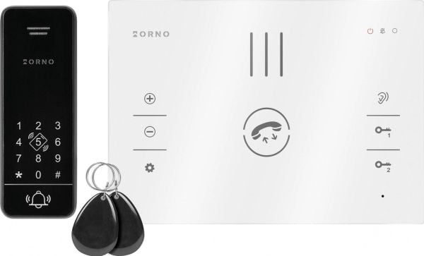 SANDI dørklokkesett for enebolig, uten ringeplate, 2-lednings, kryptert, RFID, hvit